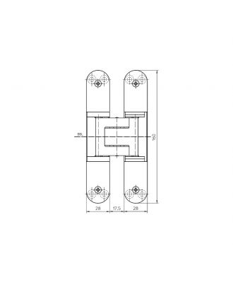 Simonswerk Tectus TE 340 Hinge 3D adjustment feature, 80 kg, Concealed, Polished brass