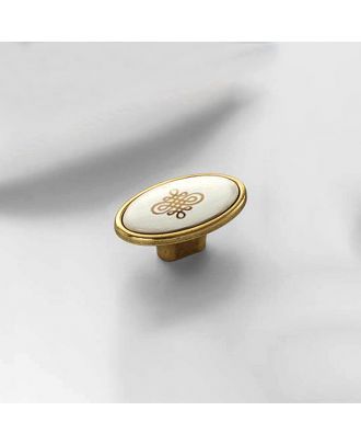 Ceramic Furniture Knob 58mm, Oxide x white