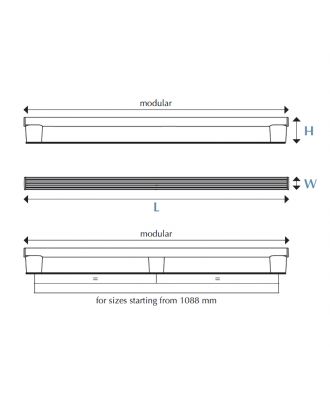 Riva - Furniture aluminum pull handle-Matt Verde-1088MM