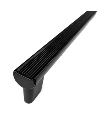 Riva - Furniture aluminum pull handle-Nero silk effect-1200MM