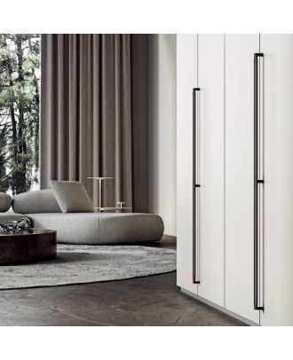 Trama plus - Furniture Pull handle 1200 mm, Cool grey silk effect finish