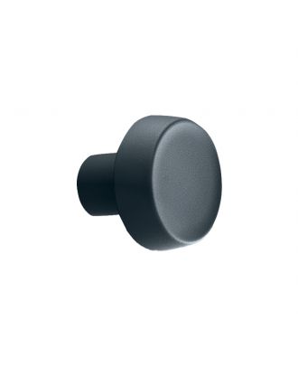 Caligola - Modern round wall hook for clothes, Cool grey silk effect finish