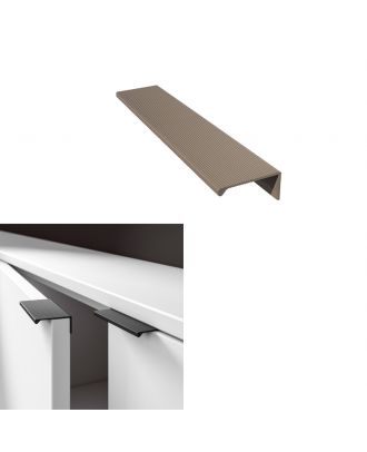 SQUARE - modern furniture aluminum handle 160 mm, Savannah