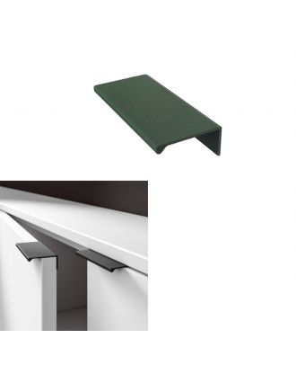 SQUARE - modern furniture aluminum handle 64 mm, Matt Verde Finish