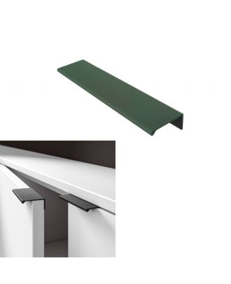 SQUARE - modern furniture aluminum handle 160 mm, Matt Verde Finish