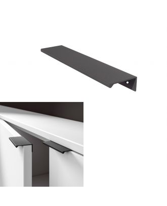 SQUARE - modern furniture aluminum handle 64 mm, Cool grey silk effect finish