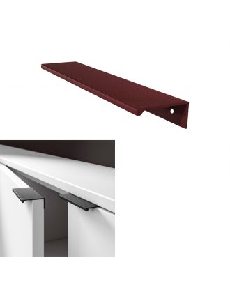 SQUARE - modern furniture aluminum handle 160 mm, Bordeaux Silk Effect finish