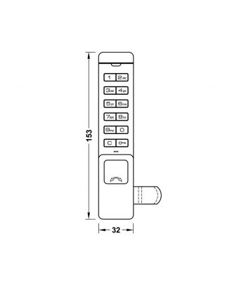 Furniture digital lock - Sola Next - For wooden lockers and cabinets