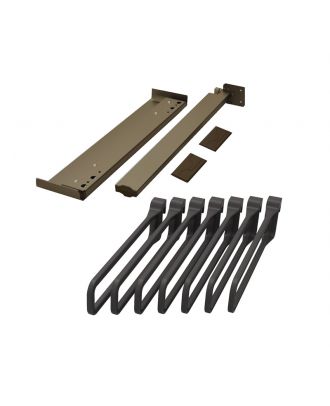 Kesseböhmer Trouser hanger side pull-out with 7 hangers, Conero, W 457 mm, D 475 mm, Champagne