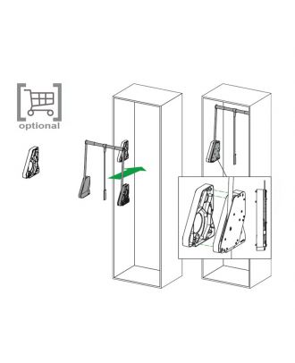 Kesseböhmer - CONERO Wardrobe lift shim, Black