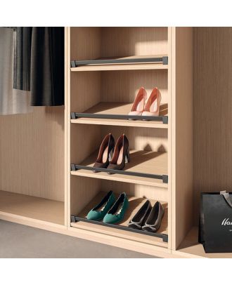 Kesseböhmer - CONERO Shoe railing, Aluminium, For cabinet width 600 mm, Black