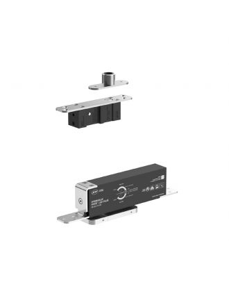 Hydraulic pivot for wooden doors up to 100 kg with hold open 90º