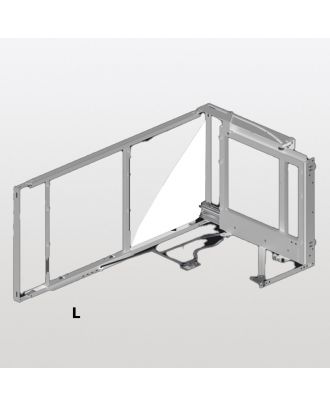 EXCLUSIVE - PEKA Pull-out Magic Corner Standard with Clip-on shelf set Arena Classic, Swings out Left, Silver X White