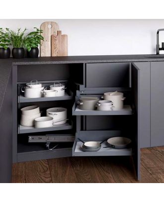 EXCLUSIVE - PEKA Corner pull-out Magic Corner Standard, with Softclose mechanism and 32 kg load capacity, Swings out Right