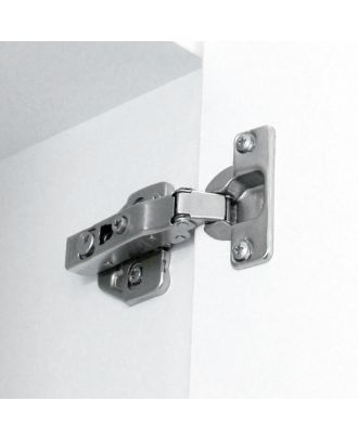 WELDER 110° snap-on cam-adjustable soft-close hinge with Standard Mounting Plate, full overlay