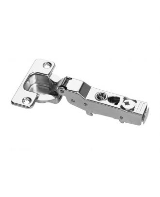 WELDER 110° snap-on cam-adjustable soft-close hinge with Standard Mounting Plate, half overlay