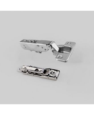 WELDER 110° Anyway Snap-on, Speed Adjustable Soft-close Hinges with concealed mounting plate, full overlay