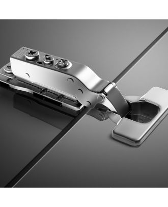 WELDER 110° Anyway Snap-on, Speed Adjustable Soft-close Hinges with concealed mounting plate, half overlay