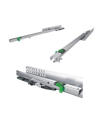 Push to open slide-drawer Single extension 50 cm