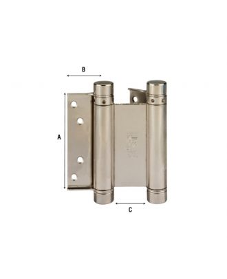 Swing door hinge 15 cm, Polished Brass