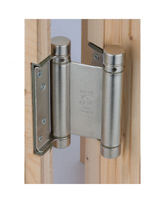 Swing door hinge 10 cm, Chrome with spacers