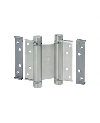 Swing door hinge 10 cm, Chrome with spacers