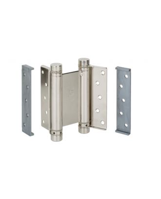 Swing door hinge 12.5 cm, Chrome with spacers