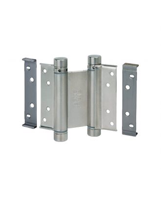 Swing door hinge 10 cm, Nickel-plated with spacers