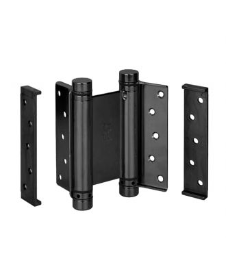 Swing door hinge 12.5 cm, Black with spacers