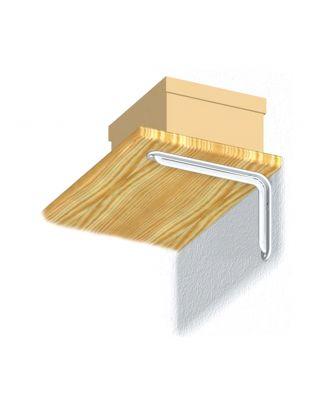 Brackets by pressed steel. Lacquering by epoxy powders, white 35 cm