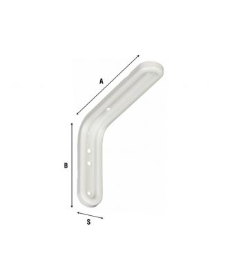 Steel Shelf holder 30 cm, White