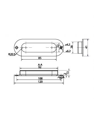 Flush Pull Handle - Oval