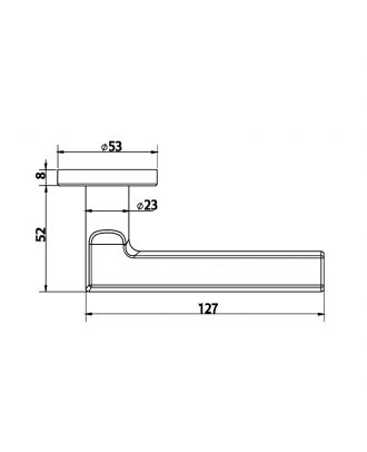 TESA - Funxtion Bathroom Door Handle Stainless Steel