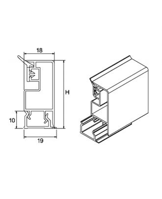 Aluminum Backsplash Profile 4M