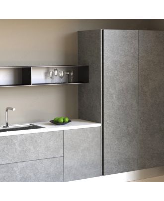 Vertical Single Grip Aluminium Gola Profile Handle 4.50 M Black, Radius 0