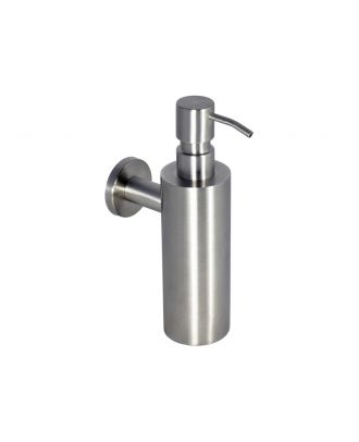 NOFER Manual vertical liquid soap dispenser 255 ml stainless steel. Satin finish