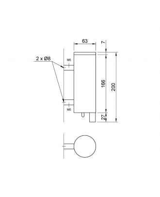 Manual liquid soap dispenser 300 ml stainless steel. Satin finish