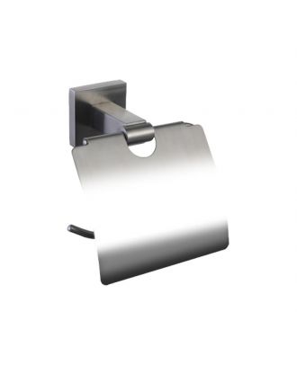 Toilet paper holder with 304 stainless steel lid. Polished finish