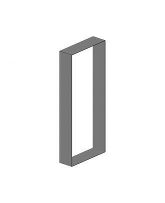 Wall-mounted installation frame for compact cabinet, Stainless steel. Satin finish