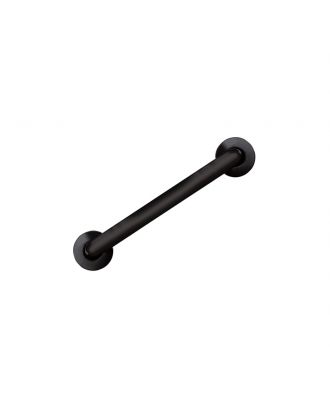 NOFER - Straight support bar to be fixed to the wall 30cm, Stainless steel, Black