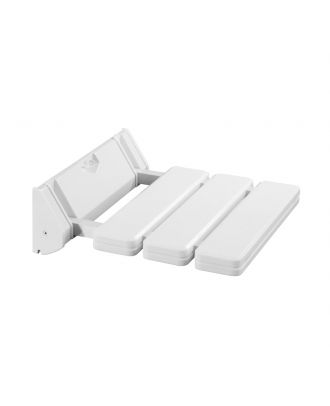 NOFER - Folding shower seat for wall mounting, Lacquered aluminum and ABS, White