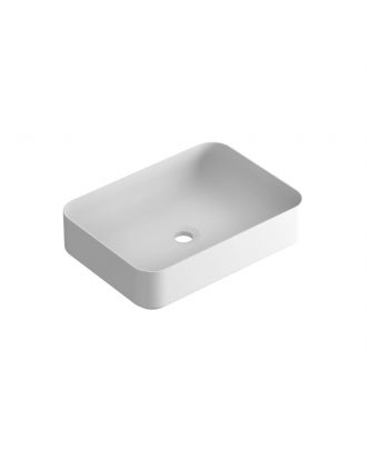 Ceramcolor RECTANGLE countertop washbasin 50x12 cm, Matt white