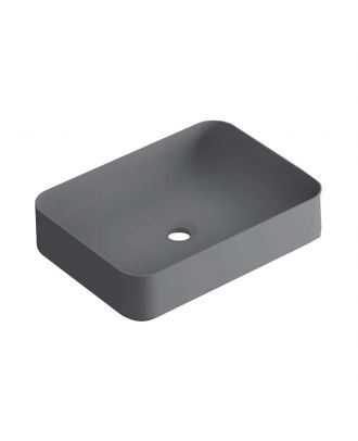 Ceramcolor RECTANGLE countertop washbasin 50x12 cm, Matt Anthracite