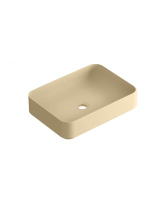 Ceramcolor RECTANGLE countertop washbasin 50x12 cm, Matt Dark Beige