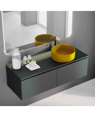 Ceramcolor CIRCUS countertop washbasin Ø 36X12 cm, Matt Gold