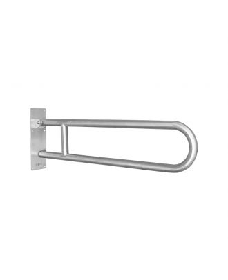 Hinged bar with vertical swivel without roll holder 80 cm. Stainless steel. Satin finish