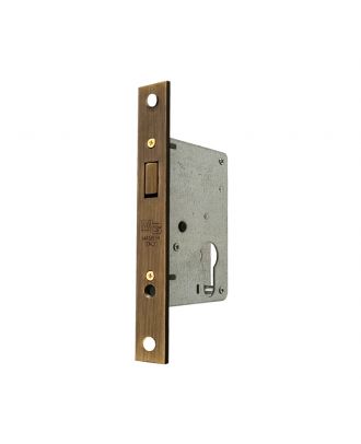 Hook-bolt lock for sliding doors without cylinder, oxide