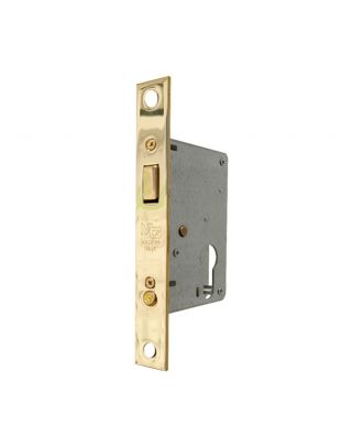 Hook-Bolt Lock For Sliding Doors Without Cylinder, Polished Brass