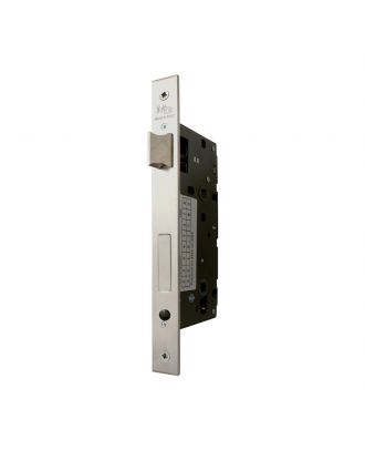 Mortise Lock 85 X 45 For Bathroom Doors, Nickel