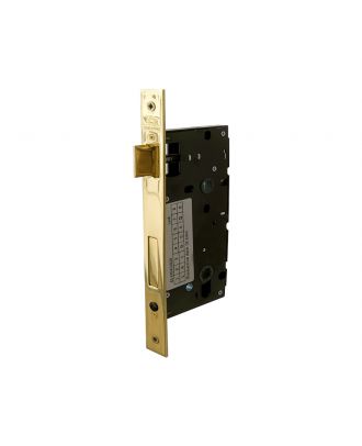 Mortise Lock 85 X 45 For Bathroom Doors, Polished Brass